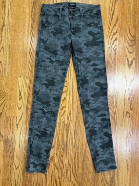 Hudson Jeans Collin Flap Skinny Camo Gray Black